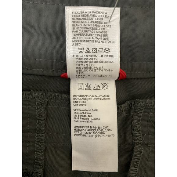 North Face W Medium 10 Black Nylon Hiking Pants T150 Drawstring Plain Front - Picture 7 of 12